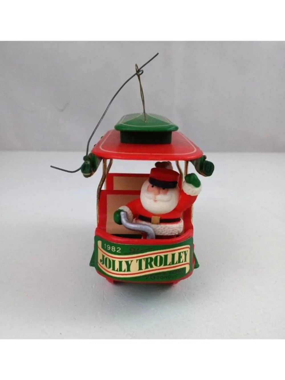 Vintage 1982 Hallmark Keepsake Ornament Jolly Trolley In Original Box